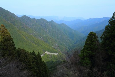 下北山村浦向の峠からの眺望
